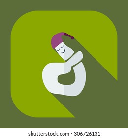 Flat modern design with shadow icons faeces