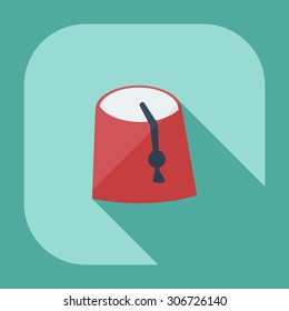 Flat modern design with shadow icons Arabic cap