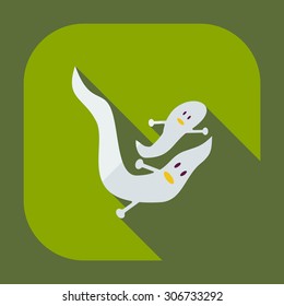 Flat modern design with shadow icons faeces