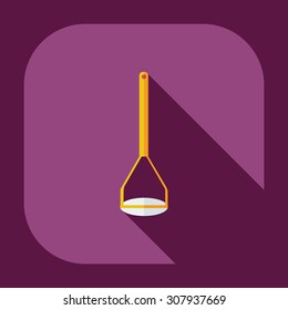 Flat modern design with shadow icons Ladle