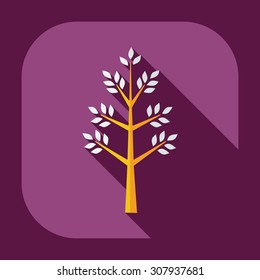 Flat modern design with shadow icons tree