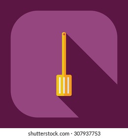 Flat modern design with shadow icons spatulas