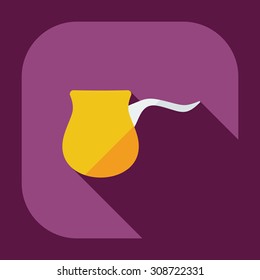Flat modern design with shadow icons coffee maker
