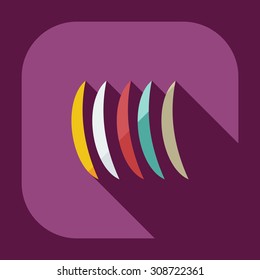 Flat modern design with shadow icons plate