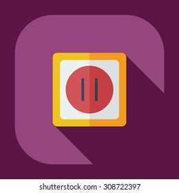 Flat modern design with shadow icons socket