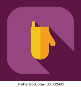 Flat modern design with shadow icons potholder