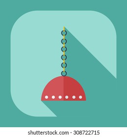 Flat modern design with shadow icons parts hookah