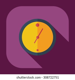Flat modern design with shadow icons Wall clock