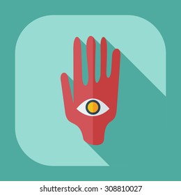 Flat modern design with shadow icons Islamic amulet