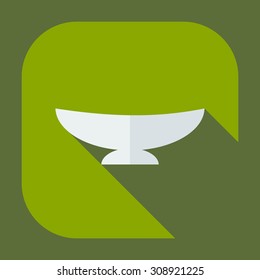 Flat modern design with shadow icons plate