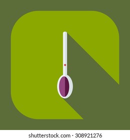 Flat modern design with shadow icons soup ladle