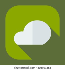 Flat modern design with shadow icons cloud