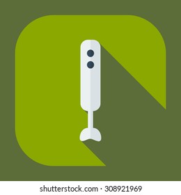 Flat modern design with shadow icons blender