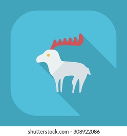 Flat modern design with shadow icons moose