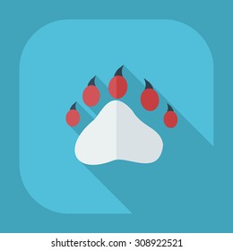 Flat modern design with shadow icons bear trail