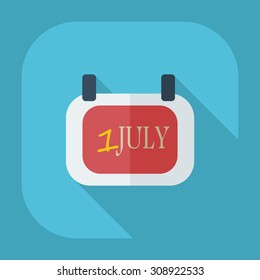 Flat modern design with shadow icons July 1