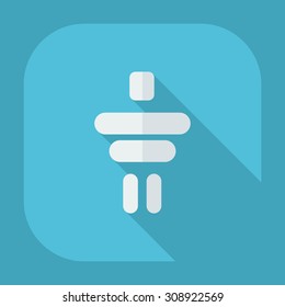 Flat modern design with shadow icons Inukshuk