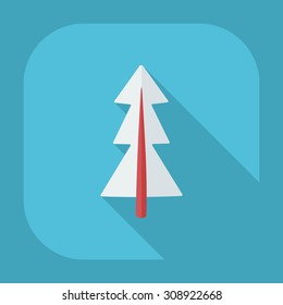 Flat modern design with shadow icons pine