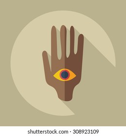 Flat modern design with shadow icons Islamic amulet