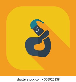 Flat modern design with shadow icons faeces