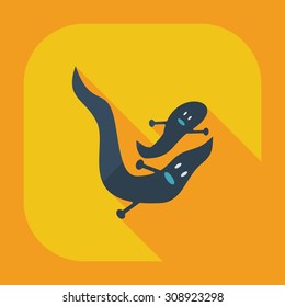 Flat modern design with shadow icons faeces