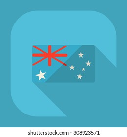 Flat modern design with shadow icons australia flag