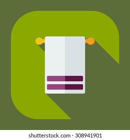 Flat modern design with shadow icons towel