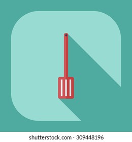 Flat modern design with shadow icons spatulas