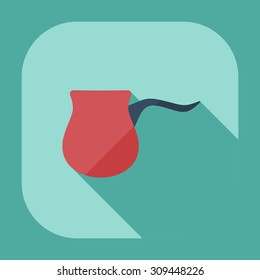 Flat modern design with shadow icons coffee maker