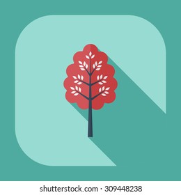 Flat modern design with shadow icons tree
