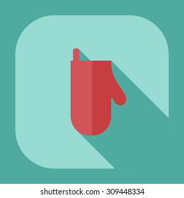 Flat modern design with shadow icons potholder