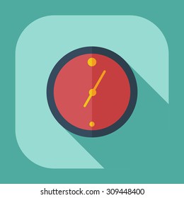 Flat modern design with shadow icons Wall clock