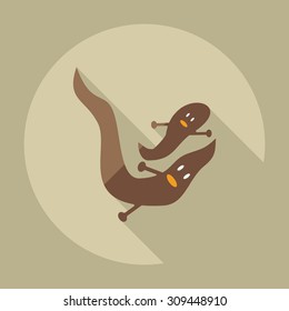 Flat modern design with shadow icons faeces
