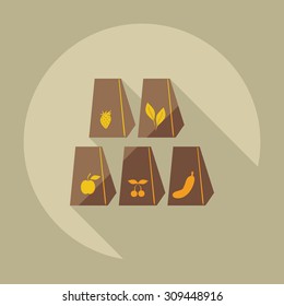 Flat modern design with shadow icons  tobacco for hookah