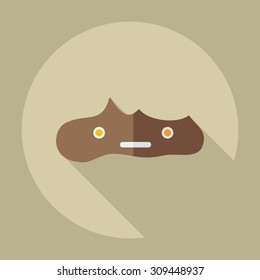 Flat modern design with shadow icons faeces