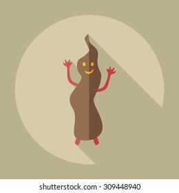 Flat modern design with shadow icons faeces
