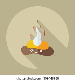 Flat modern design with shadow icons faeces