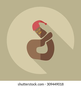 Flat modern design with shadow icons faeces