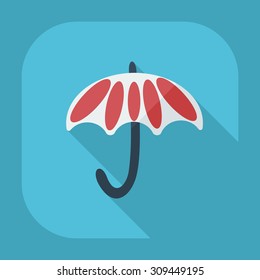 Flat modern design with shadow icons umbrella