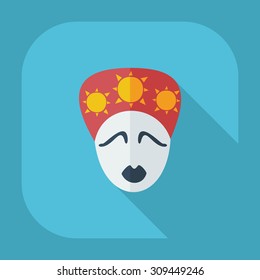 Flat modern design with shadow icons australian woman