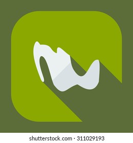 Flat modern design with shadow icons map of Mexico