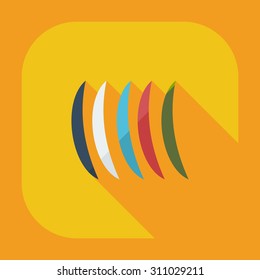 Flat modern design with shadow icons plate