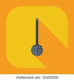 Flat modern design with shadow icons Ladle