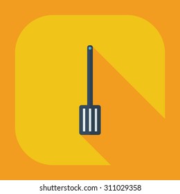 Flat modern design with shadow icons spatulas