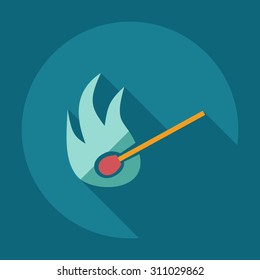 Flat modern design with shadow icons match