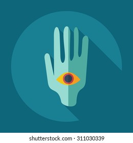 Flat modern design with shadow icons Islamic amulet