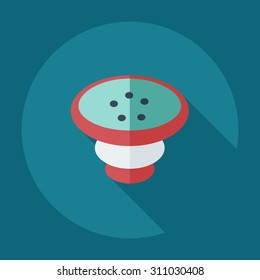 Flat modern design with shadow icons parts hookah