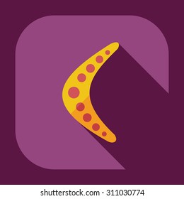 Flat modern design with shadow icons boomerang