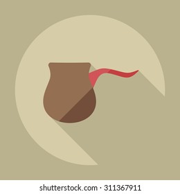 Flat modern design with shadow icons coffee maker