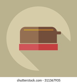 Flat modern design with shadow icons toaster